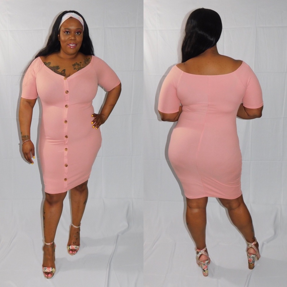Plus Size Off Shoulder Dress 👗